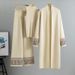Women's Clothing Lazy Temperament Knitted Suit Women's Spring New Vest Sweater Cardigan Wide Leg Pants Three Piece Suit_ecoleips.com
