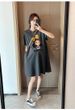 Maternity Summer Dress 2024 New Fashion Casual Sweet Age Reduction Loose Large Size Small T-shirt Skirt_ecoleips.com