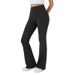 Women's Clothing Nude High Waist Flared Pants Fitness Sports Yoga Casual Flared Trousers Women_ecoleips.com