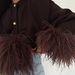 Cozy Knit Cardigan With Furry Cuff Details – Soft Oversized Open Front Sweater For Women, Fall Layering Essential_ecoleips.com