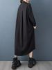 Oversized Patchwork Vintage Shirt Dresses For Women Spring Autumn New Long Sleeve Loose Casual Long Dress Elegant Clothing 2025_ecoleips.com