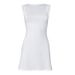 European And American Style Women's Summer Dress Solid Color round Neck Sleeveless Backless Ruffle Detail Casual Bodycon 2025_ecoleips.com