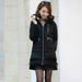 Women's Winter Parka Coat With Hood - Warm Quilted Jacket For Cold Weather, Oversized Fit, Long Sleeve, Zip Closure, Black & Army Green_ecoleips.com