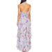 French Style Women Sweet Print Long Tiered Cake Dress Lace Up Multi Layer Maxi Dress Evening Party Gown_ecoleips.com