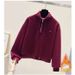 Retro Half-Zip Fleece Hoodie & Harem Pants Set (S-3XL, Unisex Winter Lounge Wear With 70% Cotton Comfort)_ecoleips.com