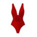Women's Clothing One Piece Swimsuit Women's Tight Fitting Slim Retro Swimsuit Sexy Belly Covering Suit_ecoleips.com