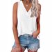 2026 Women Cute V Neck Sleeveless Waist Cinched Casual Basic Vest_ecoleips.com