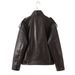 Oversized PU Leather Jacket For Women Streetwear Essential With Drop Shoulder & Zip Details (S-L, Matte Black/Chestnut, Unisex Street Style)_ecoleips.com