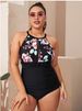 Women's Sexy Printed Large Size One-piece Bikini Swimsuit Manufacturer Wholesale_ecoleips.com