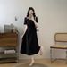 Plus Size Slimming Gentle Temperament Two-Piece Short Sleeve For Women Summer Patchwork Design A-Line Long Dress_ecoleips.com