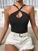 New European And American Summer Fashion Independent Site Cross-border Foreign Trade Cross-cutout Knitted_ecoleips.com