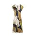 Women's Sleeveless Elegant Silk Satin Textured Printed Midi Dress 2025 Spring/Summer New European And American_ecoleips.com