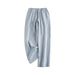 Suitable For All Seasons Yulu Ma Lightweight Casual French Pure Linen Simple Literary Comfortable Loose Fit Long Pants For Women#784_ecoleips.com