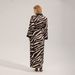 Aria Basics Pearl Chiffon Nightgown For Women, Summer Cover-up, WB Cross-border European And American Lace Long-sleeve Zebra Print_ecoleips.com