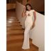 2025 New Models On The Market Spring Solid Color Hollow Dress Long Dress Temperament Elegant Fashion European And American Hot Selling Dress_ecoleips.com