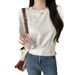 European And American Style Solid Color Short Waist-cinching Round-neck Sweatshirt For Women, Autumn Thin Versatile_ecoleips.com