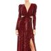 Women's Clothing Women's Solid Color Sequined Evening Dress European American Style V Neck Mid Sleeve Tie Up Bodycon For Party Wear_ecoleips.com
