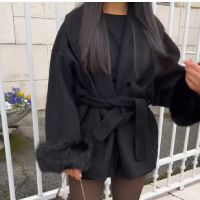 Cozy Belted Wool-Blend Coat – V-Neck Long Sleeve Duster For Autumn & Winter Layering (White/Wine Red/Grey/Brown, S-L)_ecoleips.com
