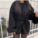 Cozy Belted Wool-Blend Coat – V-Neck Long Sleeve Duster For Autumn & Winter Layering (White/Wine Red/Grey/Brown, S-L)_ecoleips.com