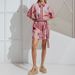 2026 Spring New Collection: Cross-Border European And American Foreign Trade Women's Fashion Casual Printed Tie-Waist_ecoleips.com