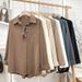Women's Slimming Long Sleeved Shirt Flowy Loose Fitting Unique Design Casual Chic Suitable For Layering Spring Autumn_ecoleips.com