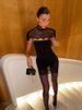 K New Women's Fashion Trendy Lace-Patchwork Bodycon Bustier Sexy Dress_ecoleips.com