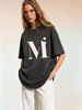 Women's Premium Washed T-Shirt, Oversized Casual Crew Neck Summer Top_ecoleips.com