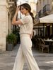 Loose Short Sleeve Knit Jacket, Soft Skin-friendly Blouse_ecoleips.com