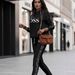Women's Casual Hooded Letter Print Long Sleeve Two-Piece Set - Stylish & Comfortable Spring/Fall Outfit (White, Black, Coffee)_ecoleips.com