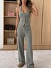 Commuter Style Women's Suit Is Thin And Fashionable, Thousand Bird Grid Sleeveless Vest High Waist Wide Leg Pants, Daily Workplace Leisure_ecoleips.com
