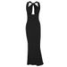 New Fashion Sexy Sleeveless Hollow Out Backless Pearl Chain Waist Slimming Bodycon Dress For Women 2024_ecoleips.com