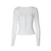 Pure Desire Style Lace Trim Patchwork Square Neck T-Shirt For Women 2025 Autumn New Fashion Slim Fit Versatile Base_ecoleips.com