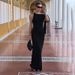 Summer Fashionable Women's Slim Fit One Shoulder Ribbon Dress Elegant Solid Color (Spot Import Export) 2025_ecoleips.com