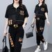 Summer Stylish Two Piece Suit plus Size Curvy Women's Loose Fit Slimming Casual Sporty Set New Style_ecoleips.com