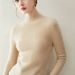 Soft And Cozy Women's Cashmere Sweater Basic Aesthetics Knitwear Semi High Neck Seamless Base Layer Wool Sweater_ecoleips.com