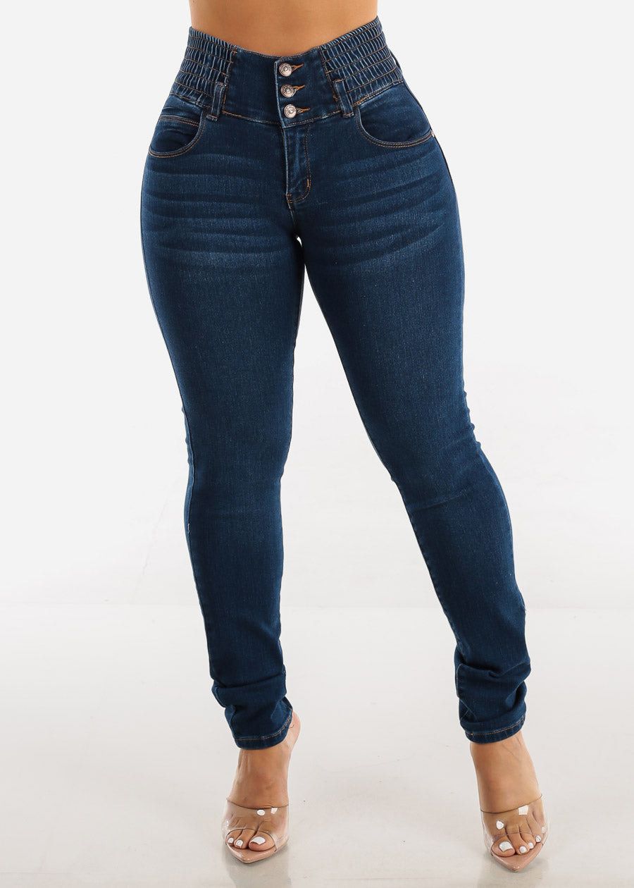 Women's Clothing Slim Stretch Jeans Sexy Hip Lifting High Waist Skinny Trousers_ecoleips.com