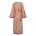 Elegant Casual Linen Fashion Tie Waist Dress for Women 2025 New Arrival Summer Dress for European And American Markets_ecoleips.com