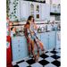 Women's Cotton Kimono Cover Up Beach Dress - Lightweight Sun Protection Long Robe With Crane Print, Bikini Wrap, Vacation Loungewear_ecoleips.com