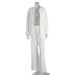 Women's Pure Cotton Long Sleeved Shirt Wide Leg Trousers Set Casual Flared Pants Suit Solid Color Style Summer_ecoleips.com