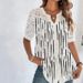 Women's Short Sleeve Buttoned Lapel Shirt Fashion Top Relaxed Everyday Wear Comfortable Feshion_ecoleips.com