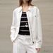 Women's Old Fashioned Short Linen Jacket Spring Style Lyocell Collared Casual Minimalist High End Commuter Cardigan_ecoleips.com