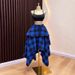 Women's High Waist Plaid Layered Asymmetrical Midi Skirt - Summer Fashion Trend_ecoleips.com