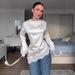 European And American Foreign Trade Women's Clothing 2026 Spring New Round-neck Long-sleeve Waist-tied Lace Hem_ecoleips.com