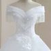 European American Off-Shoulder Wedding Dress 2026 New Style Export Tassel Court Bridal Travel Photography Departure Train Dress_ecoleips.com