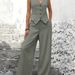 Women's Clothing New Fashion Vest Trousers Collage Stitching Leisure Suit_ecoleips.com
