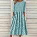 Cross-border Women's Clothing European And American Style Waist-cinching Printed Short-sleeve 2023 Summer New_ecoleips.com