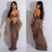 Women's Clothing fashion women's solid color sexy tube top pleated skirt two-piece set_ecoleips.com