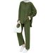 Muslim Clothing 2025 Arabic Style Two-Piece Spring Autumn New Women's Sleeve Shirt And Long Pants Set_ecoleips.com
