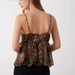 Cross-border American-style Sexy Leopard Print Lace V-neck Double-layer Ruffle INS Pure Desire Y2K Backless Tank Top_ecoleips.com