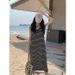 Summer New Striped Camisole For Women Plus Size Loose Fit Long Dress European And American Style_ecoleips.com